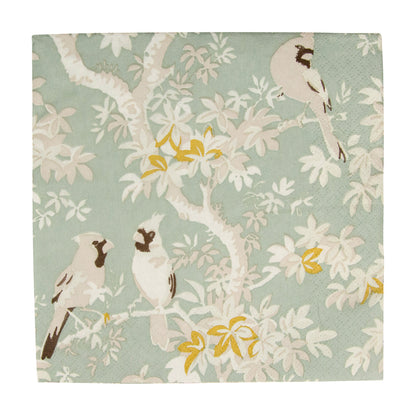 Serviett lunch scenic songbirds celadon