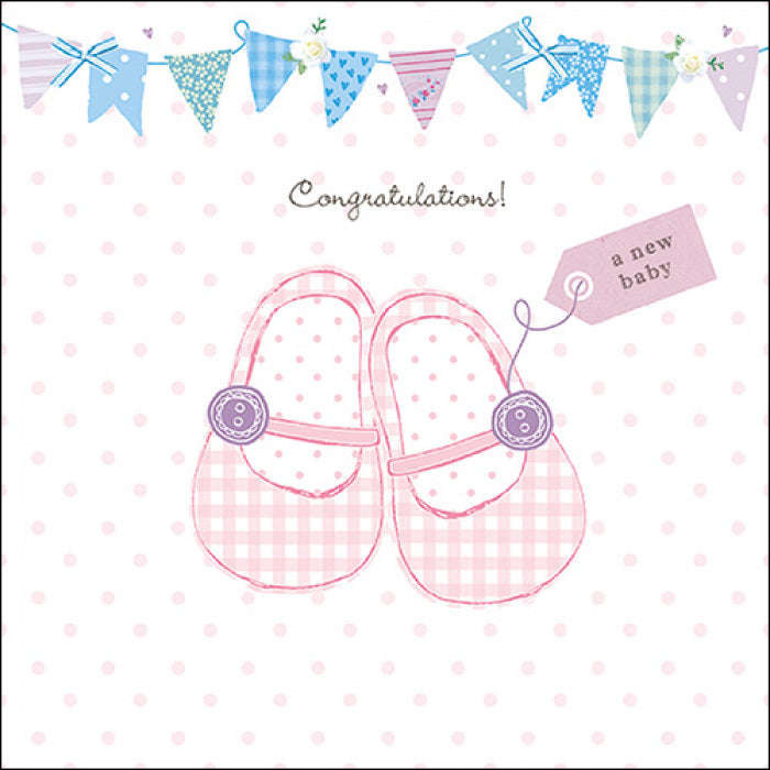 Serviett lunch Baby Shoes pink