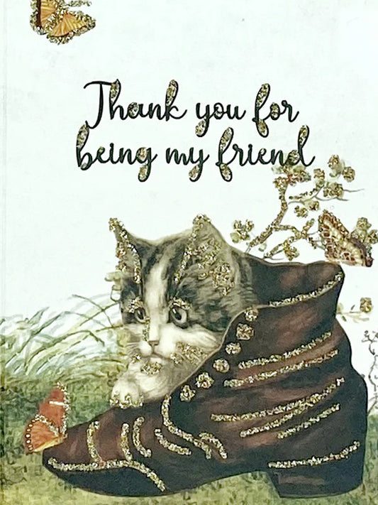 Glitterkort Thank you for being...