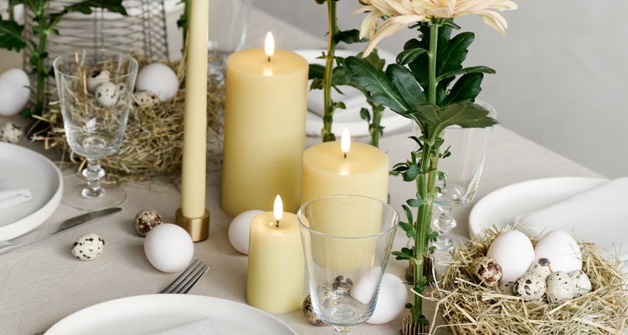 LED pillar candle rustic metallic silver 7,8x15 cm