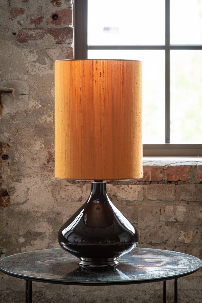 Flavia Negra bordlampe Seda Cobre 70 cm