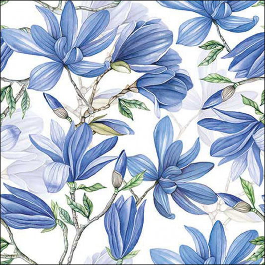 Serviett lunch Magnolia acuminate white