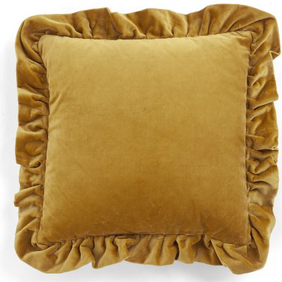 Velvet Ruffle putetrekk Ochre