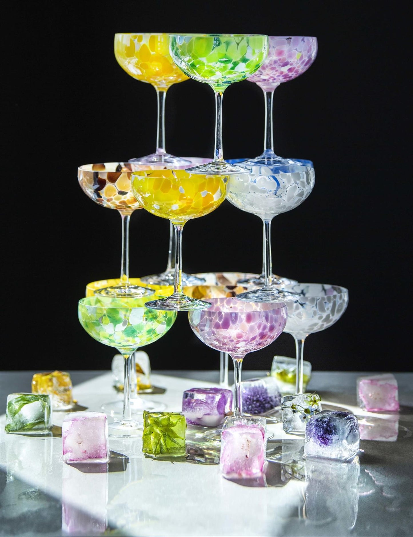 Swirl Champagneglass blå 22 cl