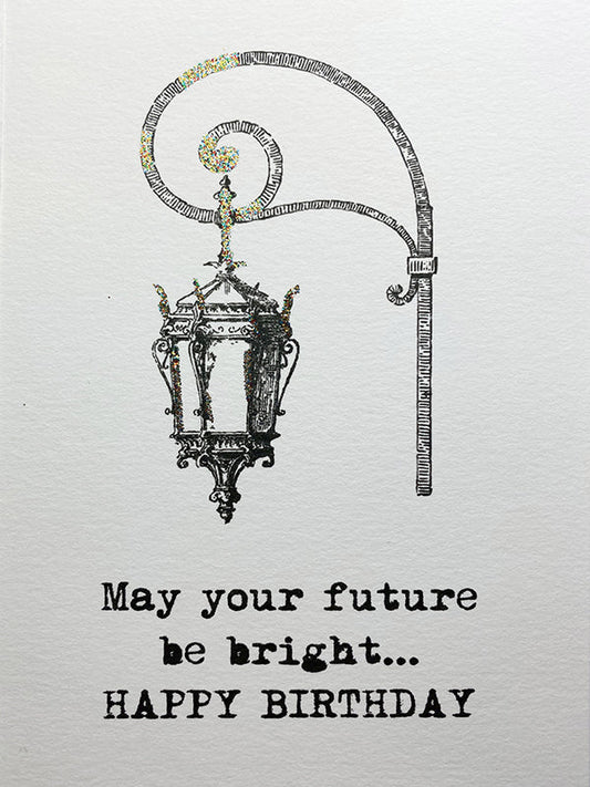 Glitterkort May your future be bright...