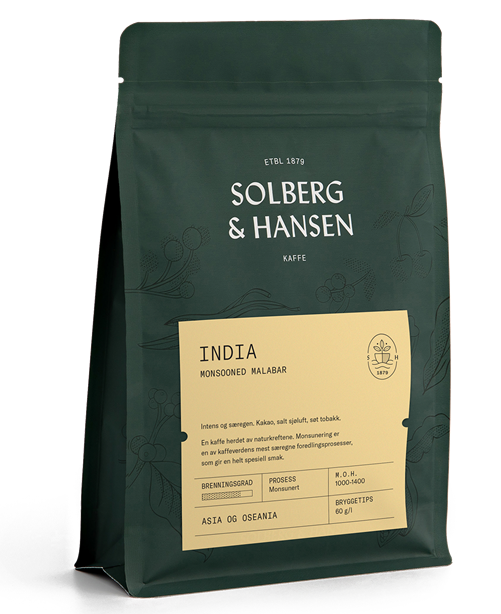 Monsooned Malabar AA India kaffe hele bønner 250 gram
