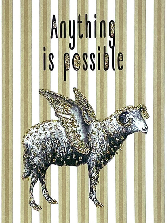 Glitterkort Anything is possible