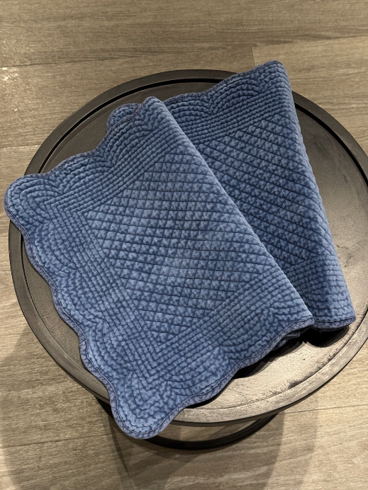 Spisebrikke velour Navy