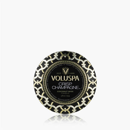 Crisp Champagne mini tin candle 25 timer