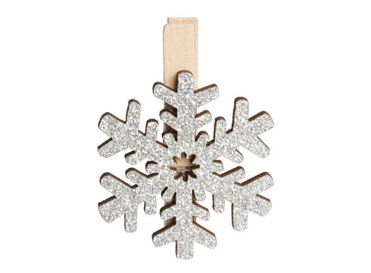 Bordkort snøfnugg 6pk