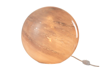 Lamp Dany round glass pink large