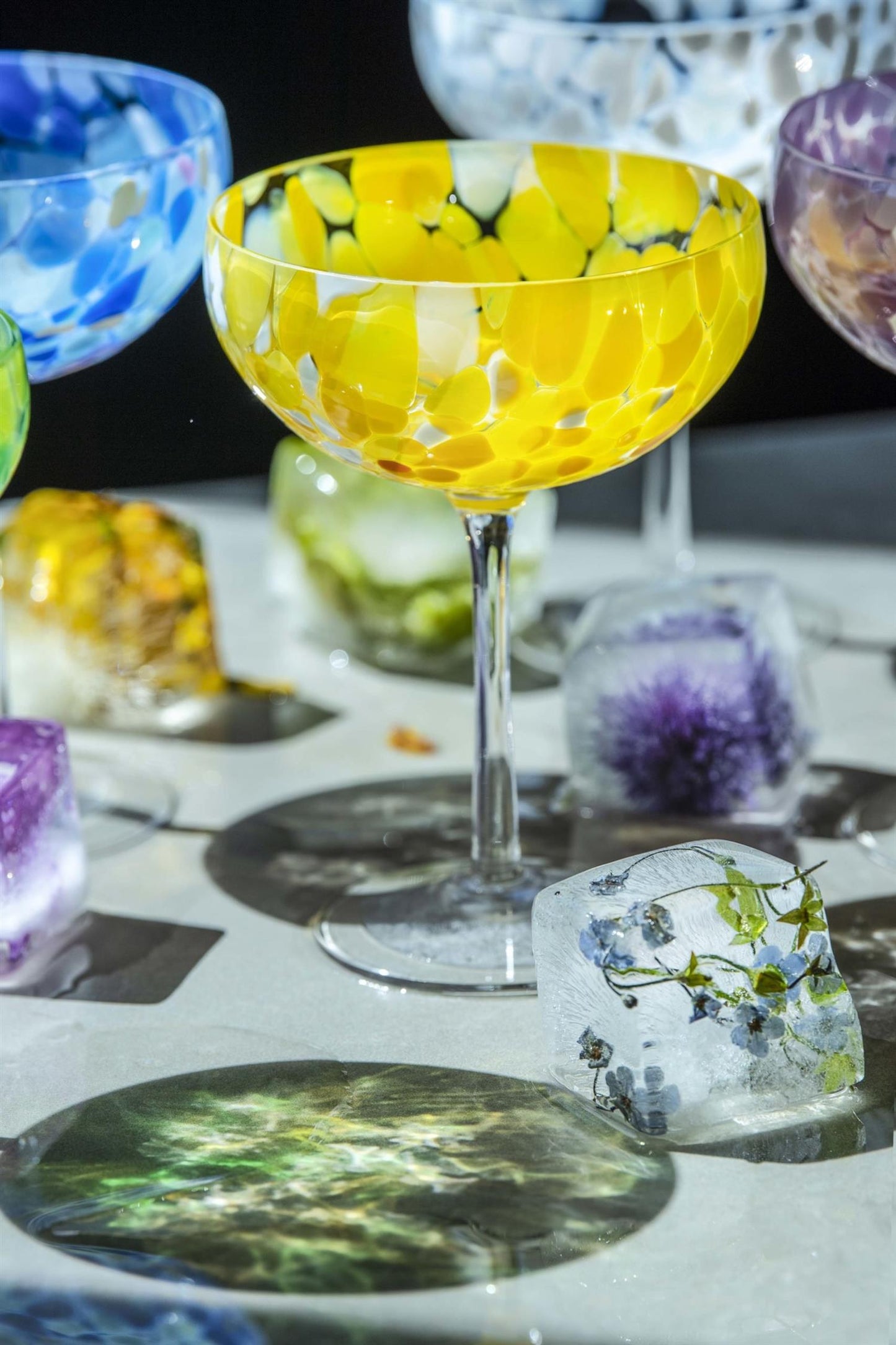 Swirl Champagneglass blå 22 cl