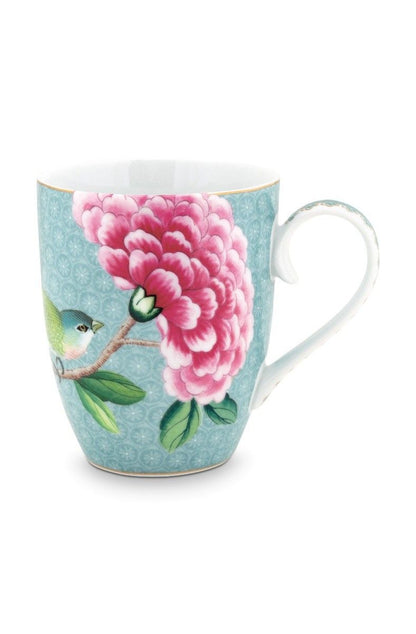 Blushing Birds blue stort krus