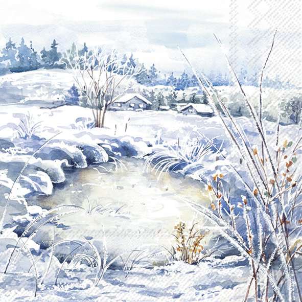 Serviett lunch Frosty Landscape