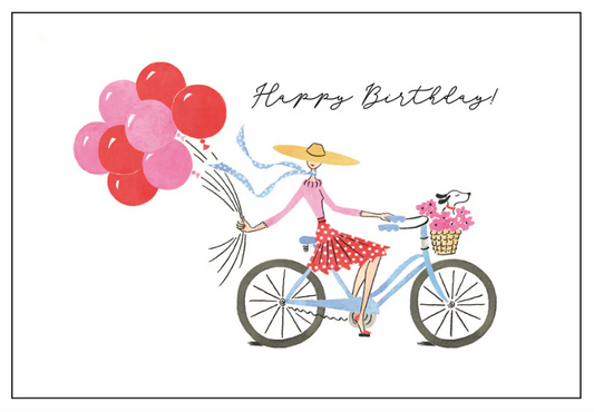 Kort m/konvolutt Cycling with balloons