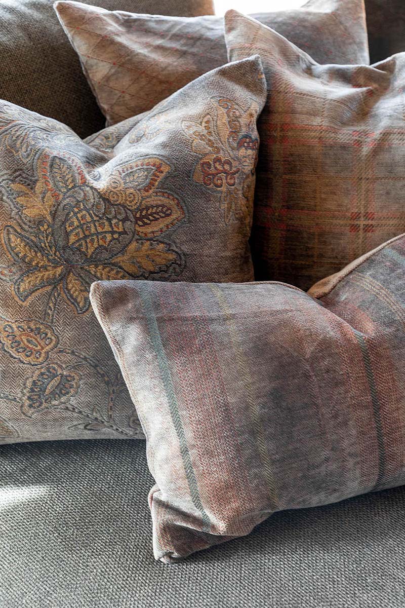 Putetrekk Merano Flower taupe 50x50cm