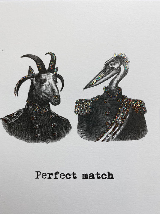 Glitterkort Perfect match