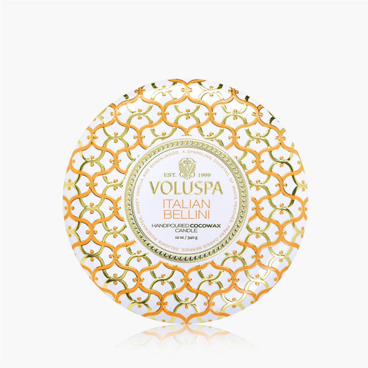 Italian Bellini 3 Wick Tin Candle 40 Timer