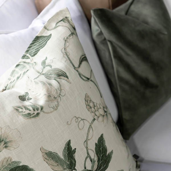 Putetrekk Mabelle offwhite/green 50x50 cm