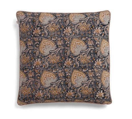 Putetrekk lin Oriental Navy Blue 50x50 cm
