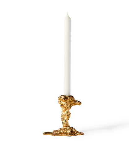 Drip candle holder gold small