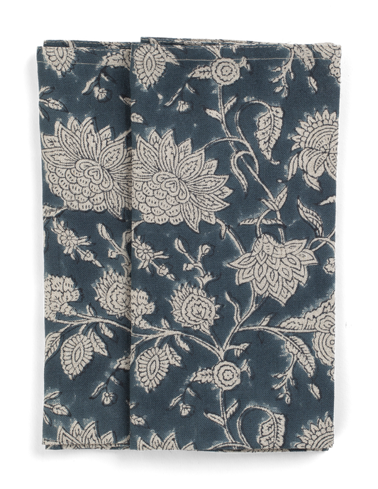 Serviett Indian Rose Denim Blue 2 stk