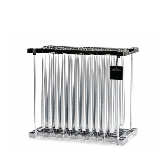92 Silver Metallic Kronelys 32 cm