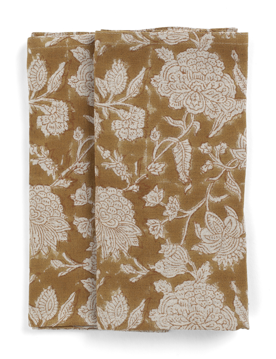 Serviett Indian Rose Ochre 2 stk