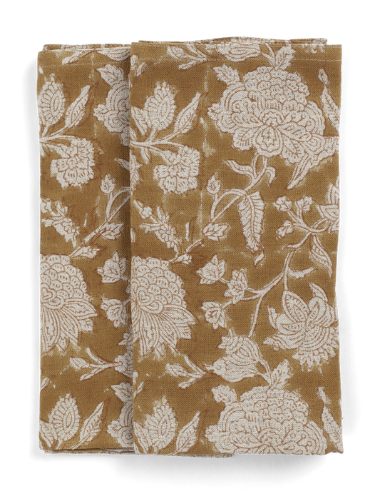 Serviett Indian Rose Ochre 2 stk