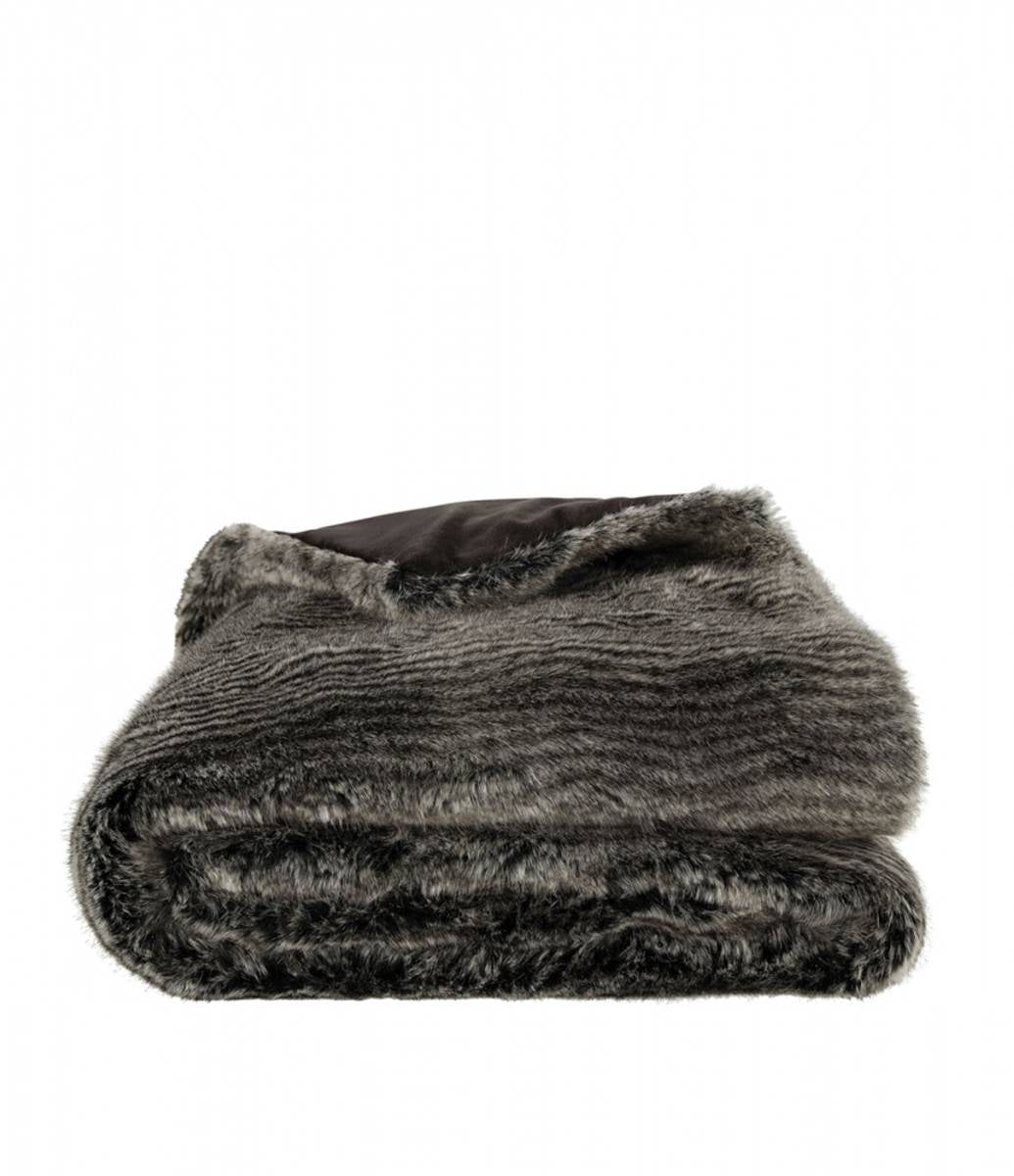 Leia stripe grey pledd 127x150 cm