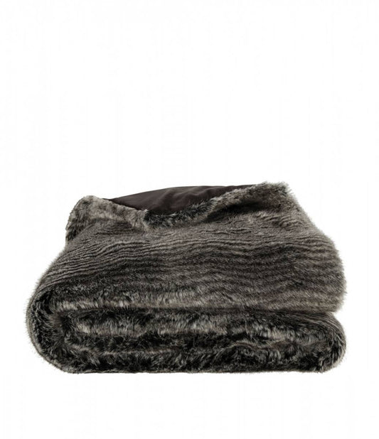 Leia stripe grey pledd 127x150 cm