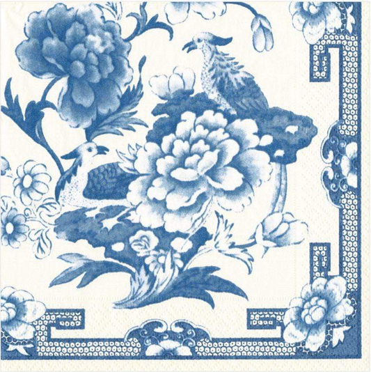 Serviett lunch blue and white