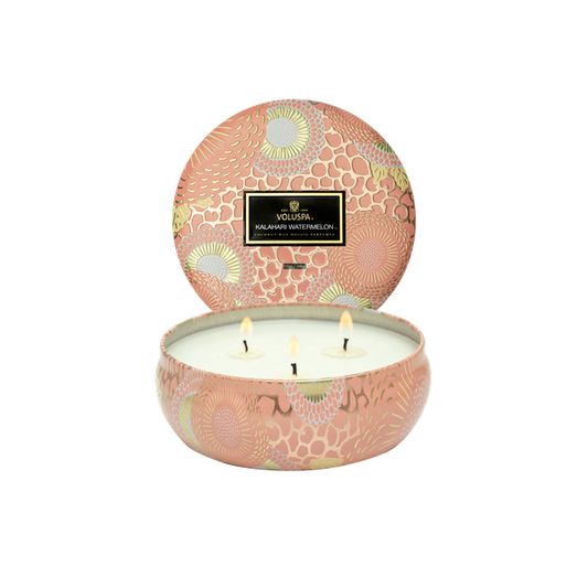Kalahari Watermelon 3 Wick Tin Candle 40 Timer