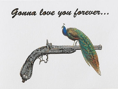 Glitterkort Gonna love you forever...