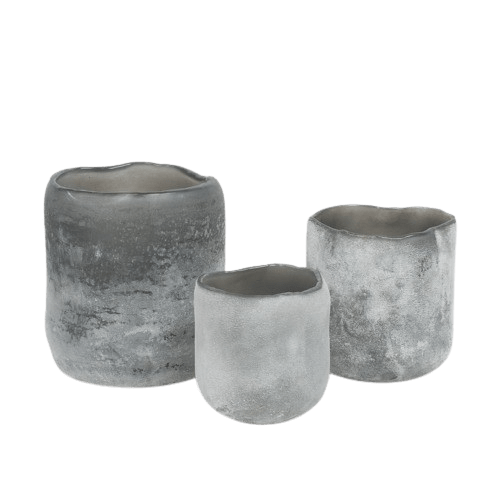 Halde telysholder 8cm grå