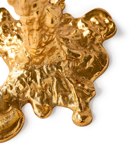 Drip candle holder gold small