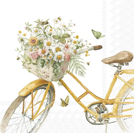 Serviett Lunch flower bike