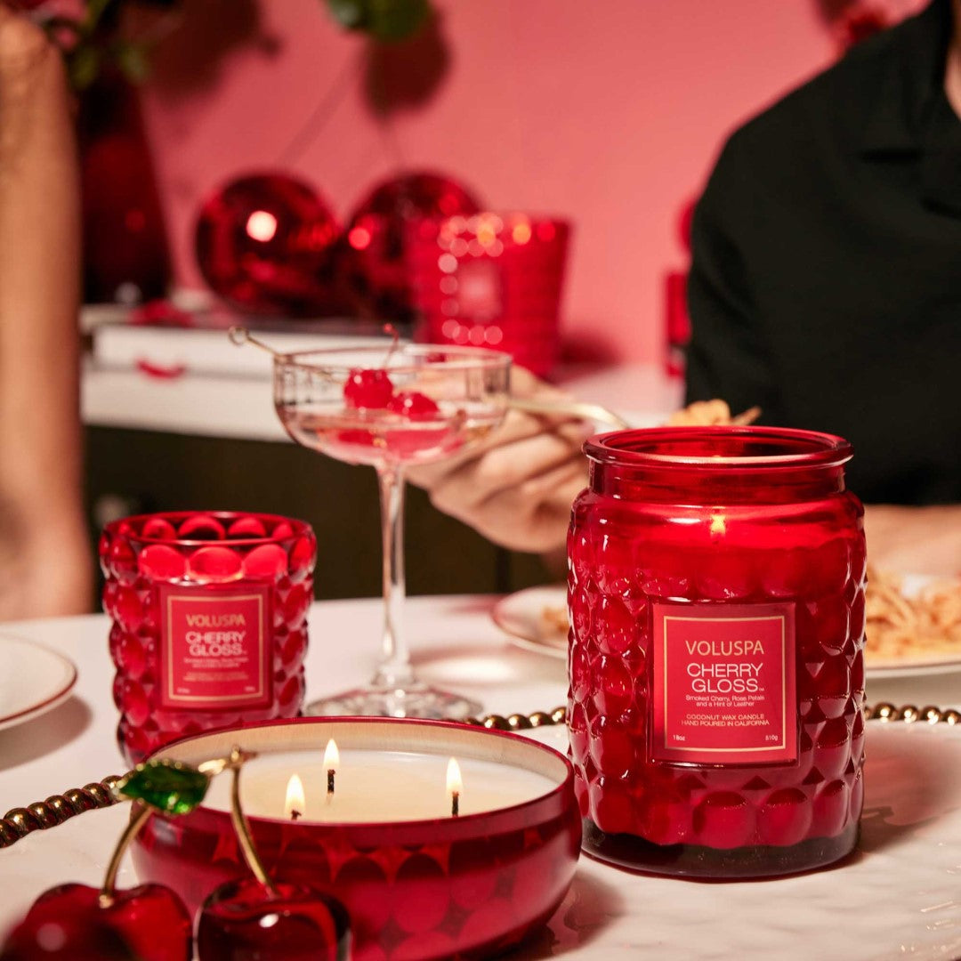 Cherry Gloss 3 Wick Tin Candle 40 Timer