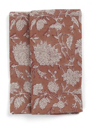 Linservietter Indian Rose Terracotta 2 stk