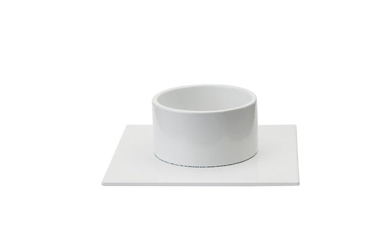 The square lysestake hvit 5 cm