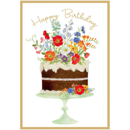 Kort m/konvolutt Flower Cake