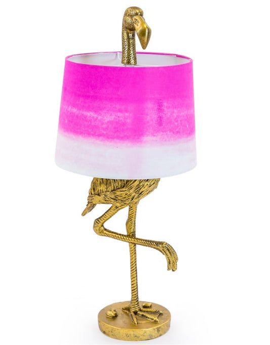 Bordlampe Antikk gull Flamingo