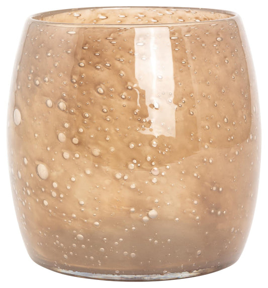 Lyslykt nøttebrun glass