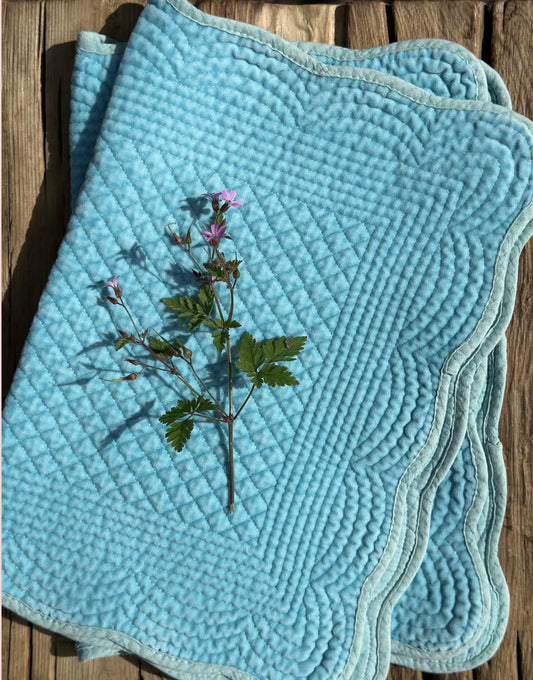 Spisebrikke bomull Turquoise