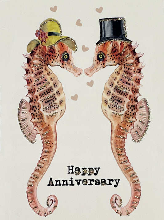 Glitterkort Happy Anniversary