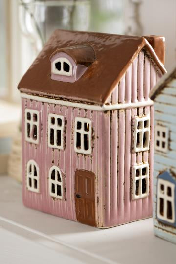 Hus til telys Thorshavn rosa