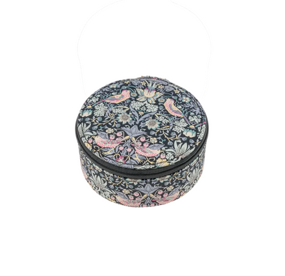Jewelry box round Liberty Strawberry Thief Black