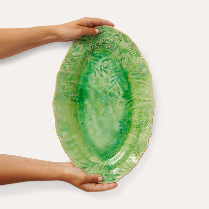 Serveringsfat ovalt 40x25 cm Seaweed