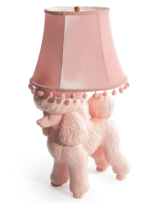 Bordlampe rosa puddel