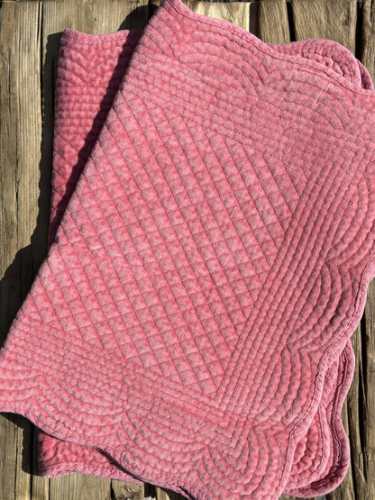 Spisebrikke velour Coral
